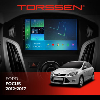 Штатная магнитола Torssen Ford Focus 12-17 чорний глянець з кнопками TOP F9332 4G Carplay DSP