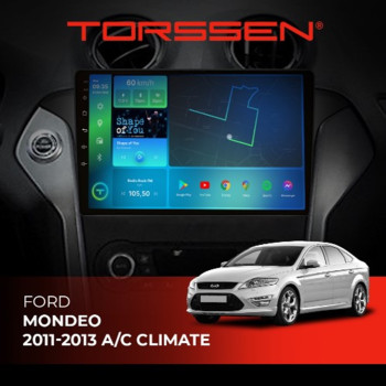 Штатная магнитола Torssen Ford Mondeo 11-13 A/C climate black F9332 4G Carplay DSP