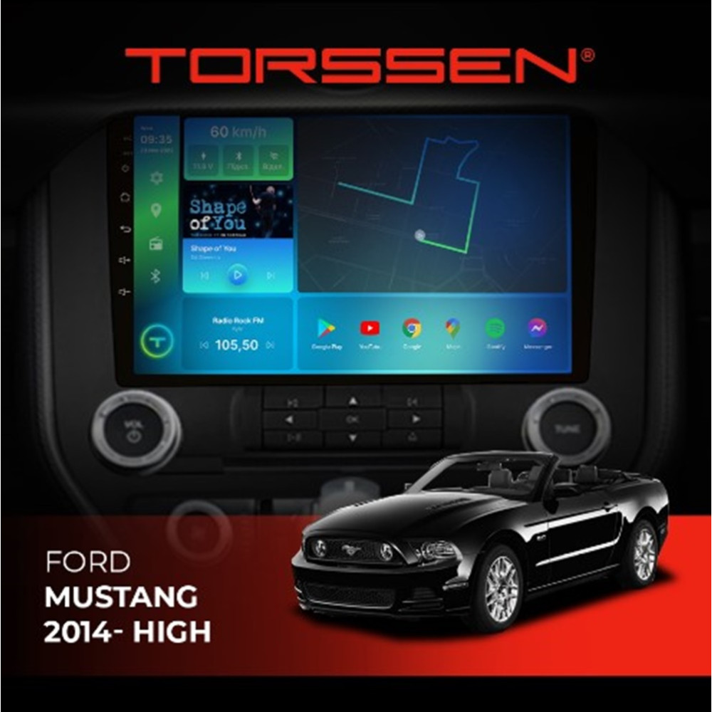 Штатная магнитола Torssen Ford Mustang 2014- High 4 кнопки F9332 4G Carplay DSP