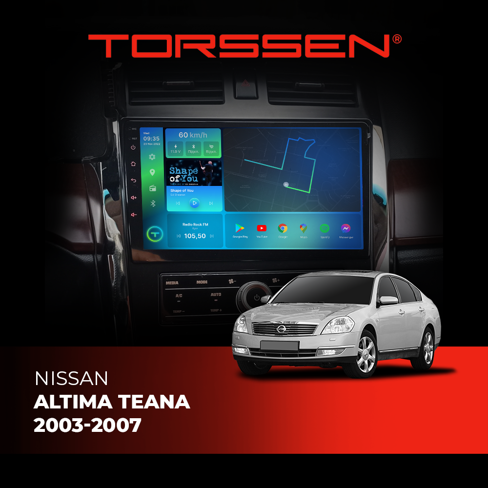 Штатная магнитола Torssen Nissan Altima / Teana 2003-2007 FL9 4+64Gb 4G Carplay DSP