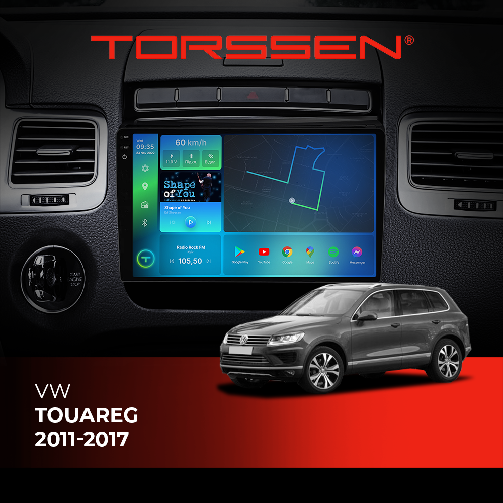 Штатная магнитола Torssen 2K VW Touareg 2011-2017 F9332 4G Carplay DSP
