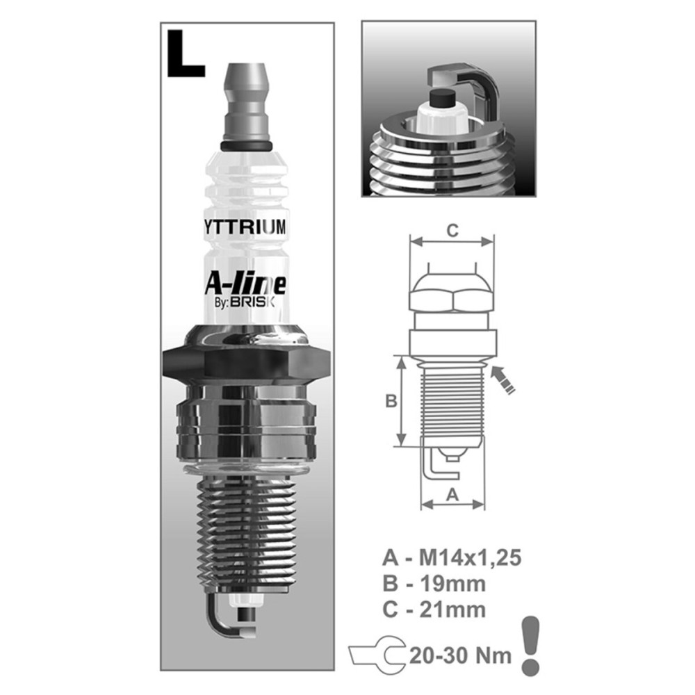 Свічка запалювання Brisk A-Line 13, LR15YCY-1, 4шт