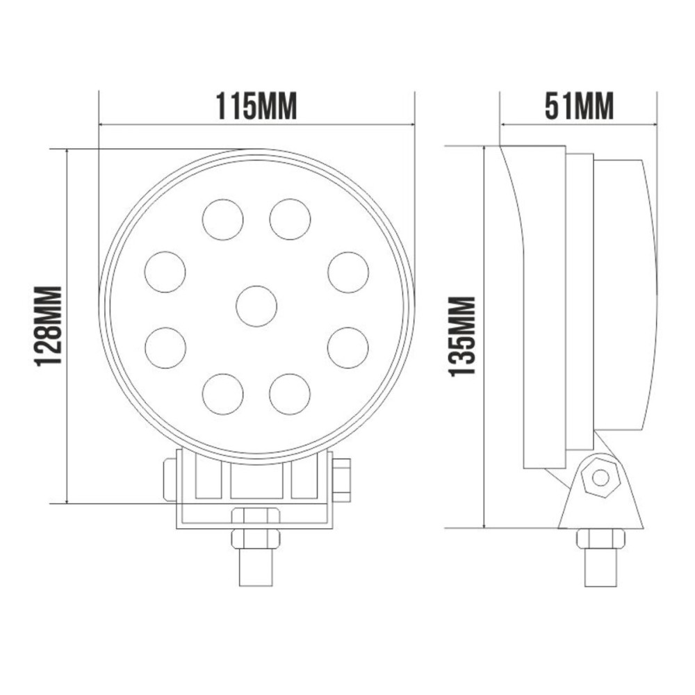 Автолампа светодиодная BELAUTO EPISTAR Flood LED (9*3w)