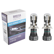 Биксеноновая лампа Brevia H4 +50%, 4300K, 85V, 35W P43t-38 KET, 2шт