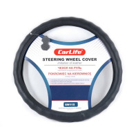 Чехол на руль Carlife 39-41 см из искусственной кожи, черный SW115L