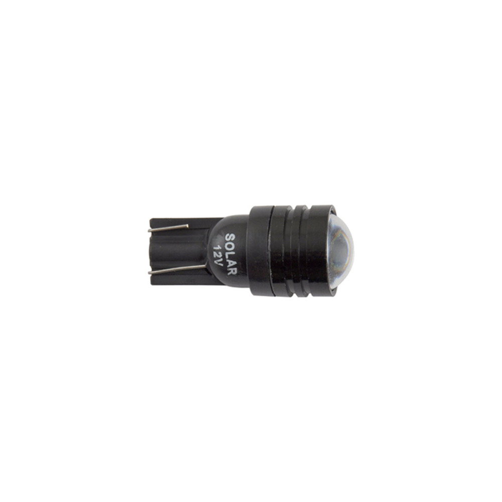 LED автолампа Solar 12V T10 W2.1x9.5d 1SMD 1,5W with lens, 2шт