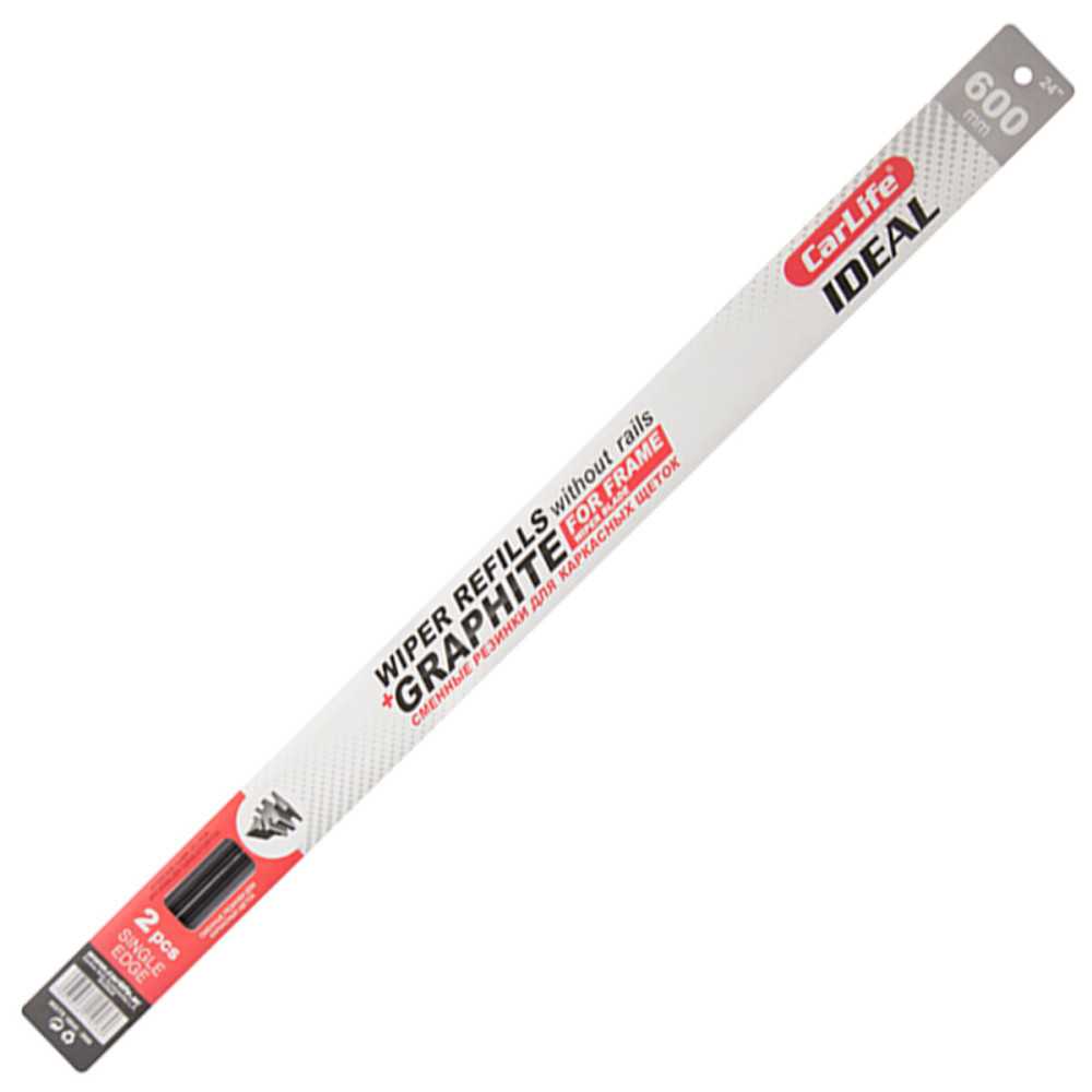 Сменные резинки CarLife SINGLE EDGE 24/600мм без метал.направляющих