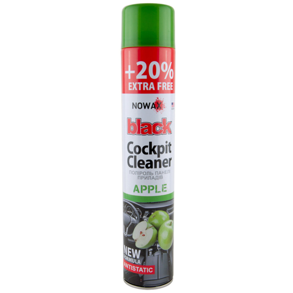 Полироль для панели приборов Nowax Cockpit Cleaner Spray Яблоко, 750мл