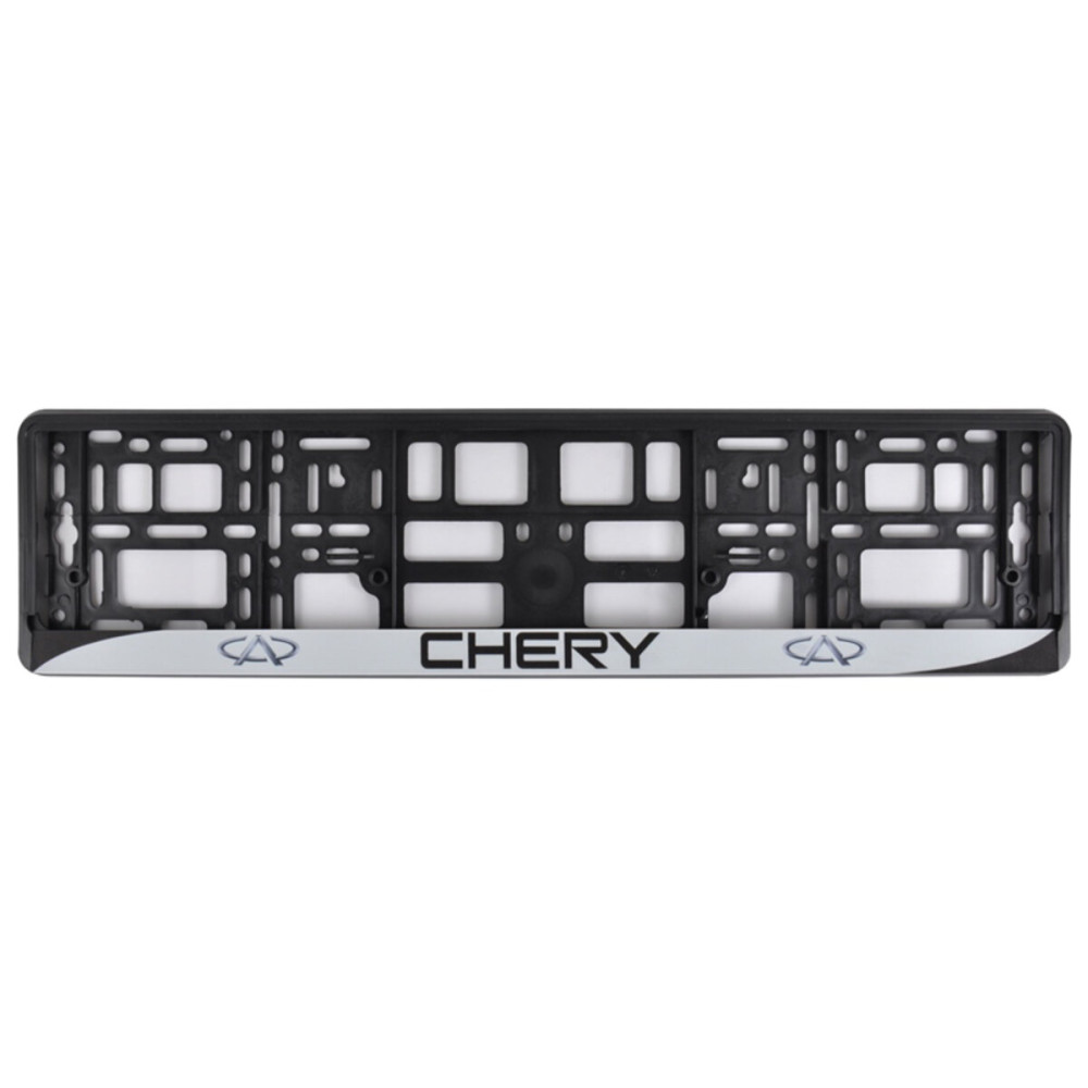 Рамка Сarlife под номер, цветная печать, Chery черно-белая