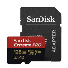 microSDXC (UHS-1 U3) SanDisk Extreme Pro A2 128Gb class 10 V30 (R200MB/s,W90MB/s) (adapter)