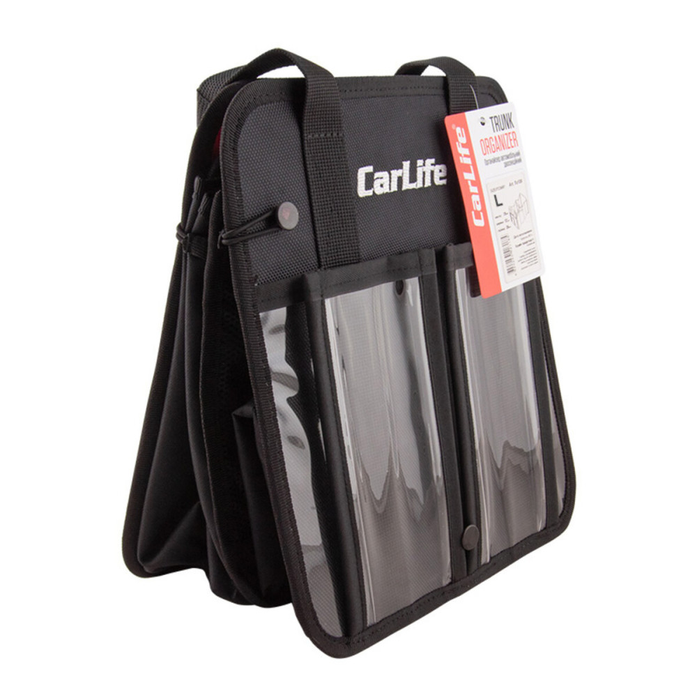Сумка органайзер CarLife (трансформер) L 58х34х31см Тк. PVC 1680 D черная