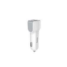 Автомобильное зарядное устройство HOCO Z23 grand style dual-port car charger set with iP cable White