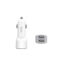 Автомобільний зарядний пристрій HOCO Z23 grand style dual-port car charger set with iP cable White