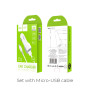 Автомобильное зарядное устройство HOCO Z23 grand style dual-port car charger set with Micro cable White