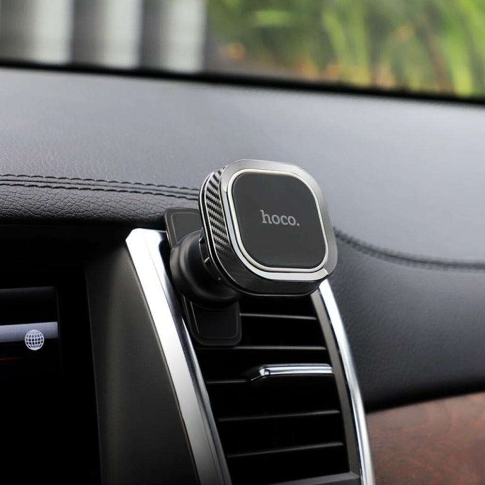 Автомобильный держатель для смартфона HOCO CA52 Intelligent air outlet in-car holder Black+Gray