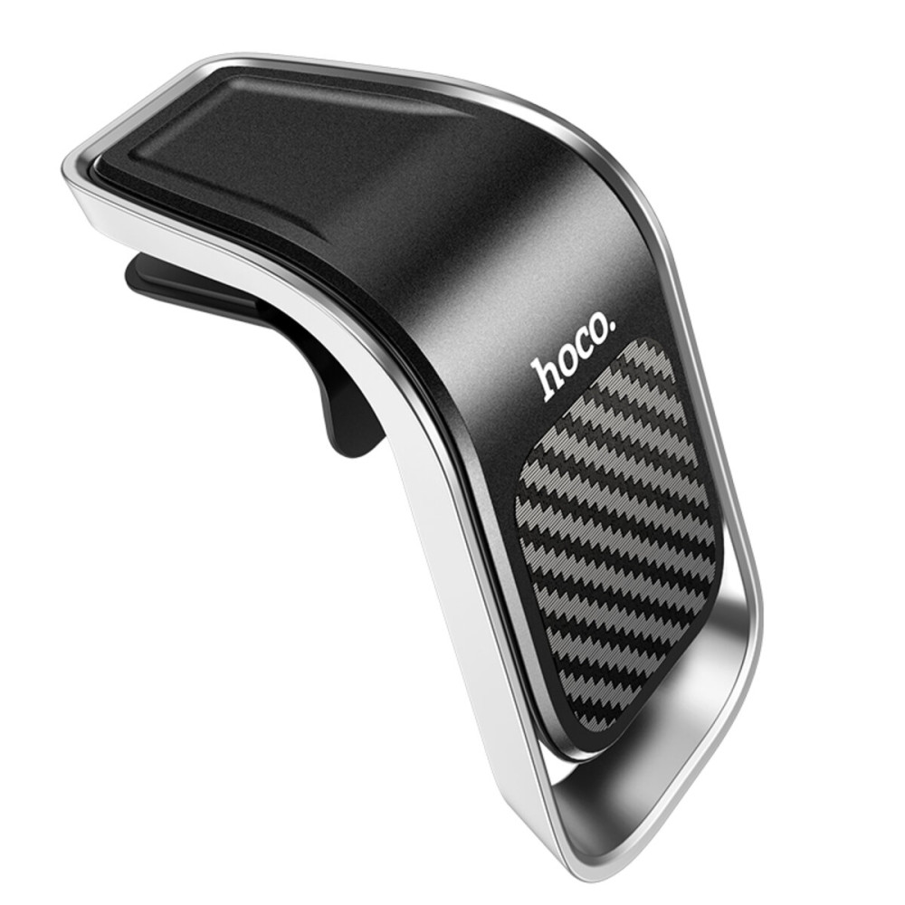 Автомобильный держатель для смартфона HOCO CA74 Universe air outlet magnetic car holder Black+Silver