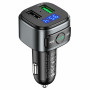 FM-модулятор с зарядным устройствомом HOCO E67 Fighter QC3.0 18W car BT FM transmitter Black