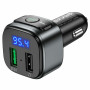 FM-модулятор с зарядным устройствомом HOCO E67 Fighter QC3.0 18W car BT FM transmitter Black
