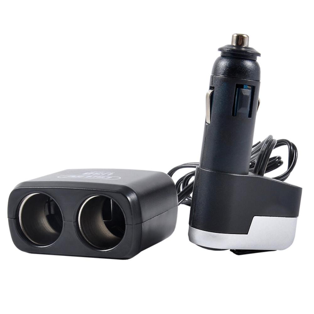 Розгалужувач прикурювача Carlife 2в1 + USB, 12В, 5A