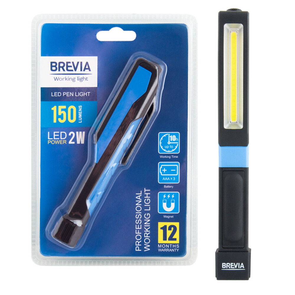 Фонарь инспекционный Brevia LED Pen Light 2W LED, 150lm, IP20, IK05, 3xAAA 11390