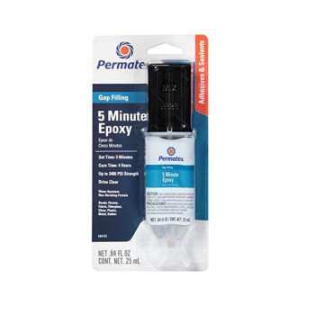 Универсальный эпоксидный двухкомпонентный клей Permatex 5 Minute Gap Filling, 25мл Универсальный эпоксидный двухкомпонентный клей Permatex 5 Minute Gap Filling, 25мл