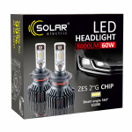 LED автолампа Solar H4 12/24V 6500K 8000Lm 60W ZES Chip