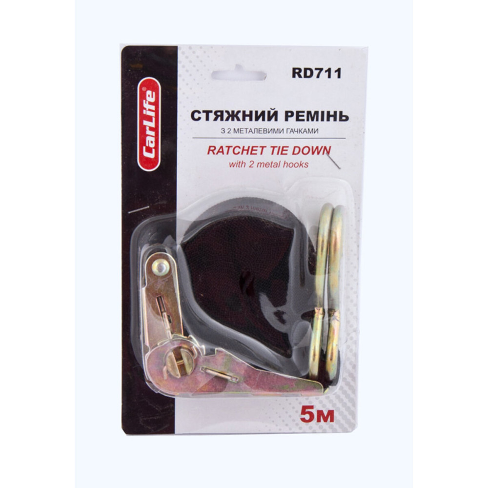 Стяжной ремень с замком CarLife 1т, 5м