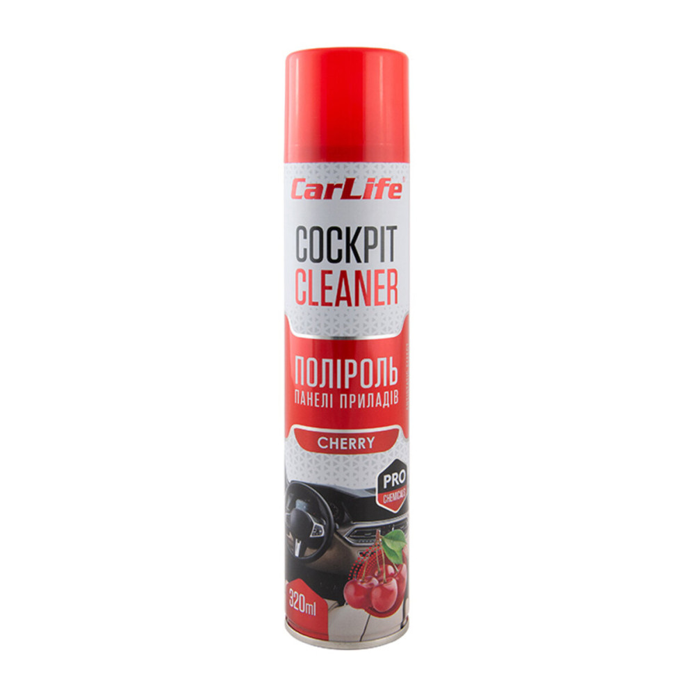 Полироль для панели приборов CarLife Cockpit Cleaner Вишня, 320мл