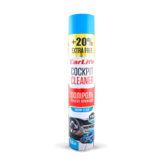 Полироль для панели приборов CarLife Cockpit Cleaner Новая машина, 750мл