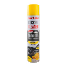 Полироль для панели приборов CarLife Cockpit Cleaner EXTRA MAT Банан, 320мл