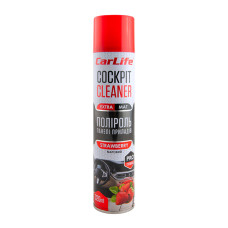 Полироль для панели приборов CarLife Cockpit Cleaner EXTRA MAT Клубника, 320мл