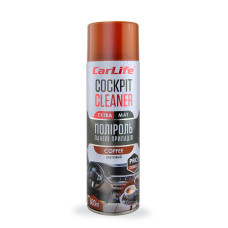 Полироль для панели приборов CarLife Cockpit Cleaner EXTRA MAT Кофе, 500мл