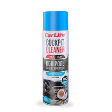 Полироль для панели приборов CarLife Cockpit Cleaner EXTRA MAT Кокос, 500мл