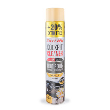 Полироль для панели приборов CarLife Cockpit Cleaner EXTRA MAT Ваниль, 750мл