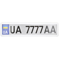 Рамка Сarlife под номер, белая глянцевая