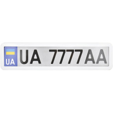 Рамка Сarlife под номер, белая глянцевая
