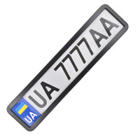 Рамка Сarlife под номер, черная глянцевая