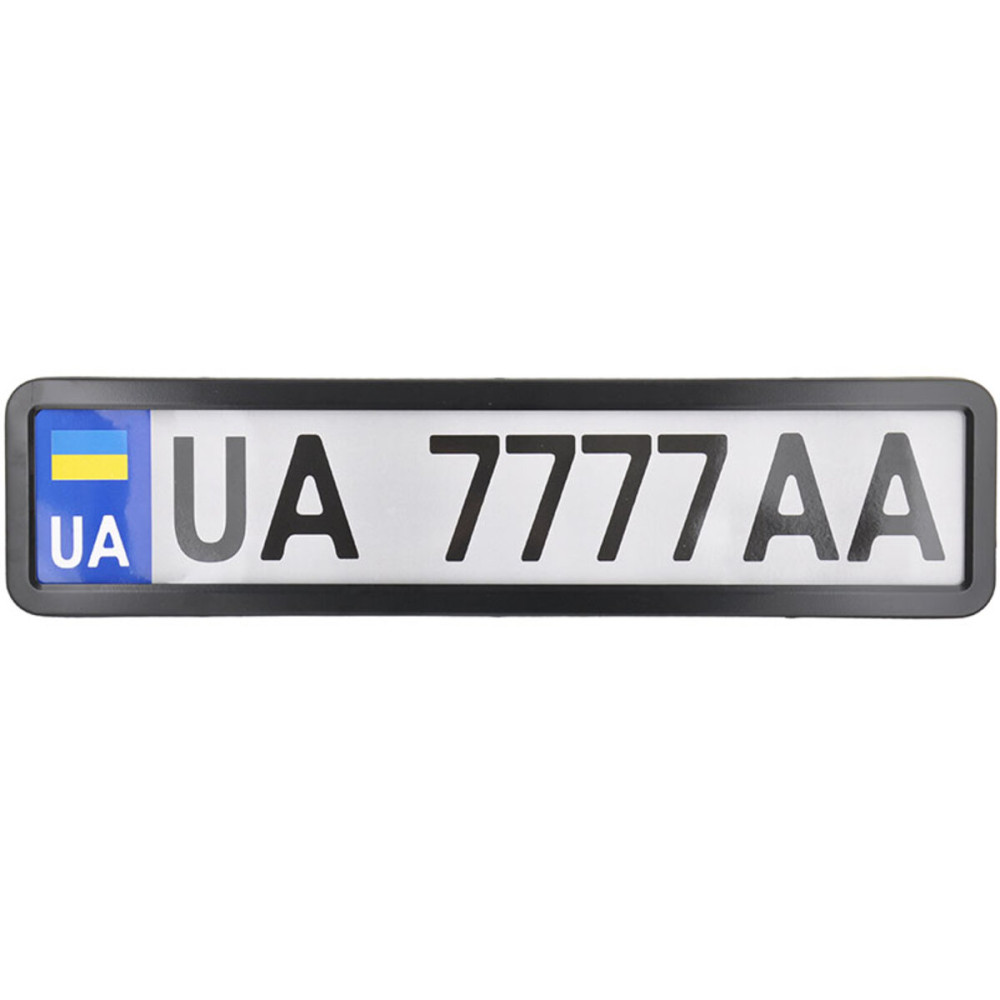 Рамка Сarlife під номер, чорна глянцева