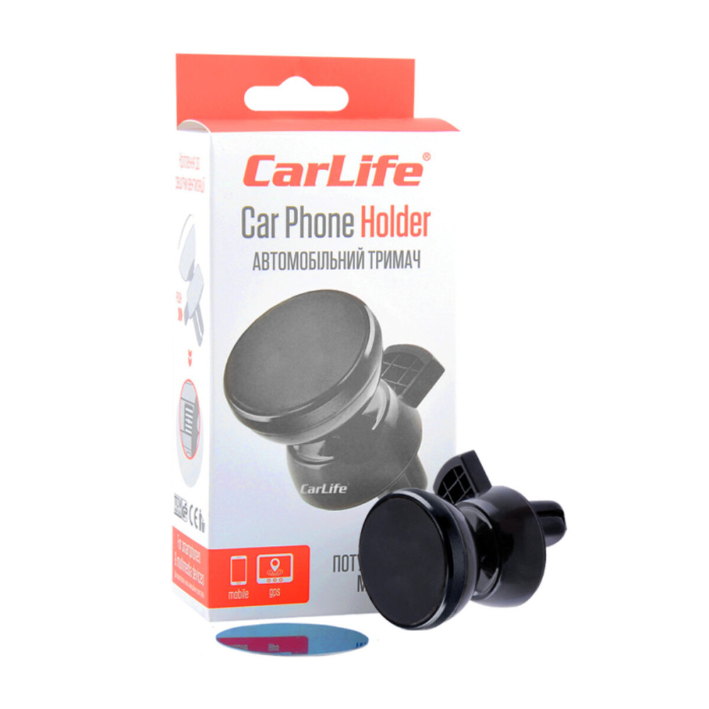 Держатель мобильного телефона автомобильный Carlife магнитный на дефлектор PH610