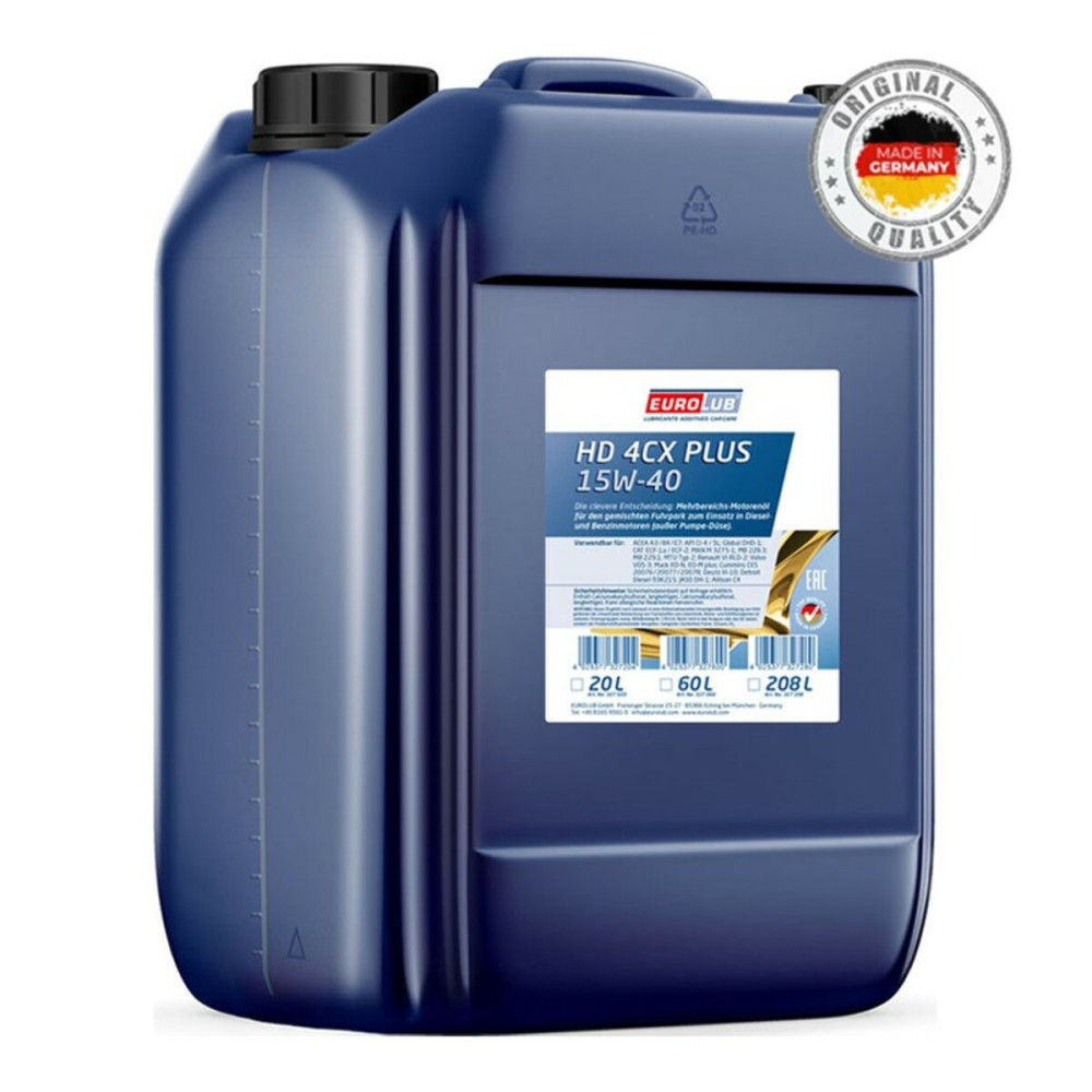 Моторное масло EuroLub HD 4CX PLUS SAE 15W-40 20л