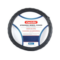 Чехол на руль Carlife 41-43 см из искусственной кожи, черный SW111XL