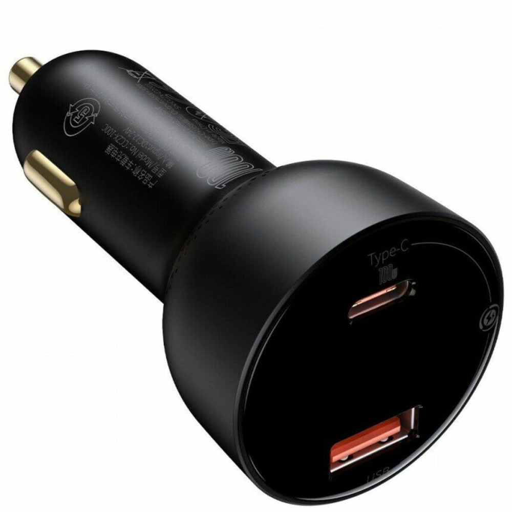 Автомобильное зарядное устройство Baseus Superme Digital Display PPS Dual Quick Charger Car Charger 100 W Black