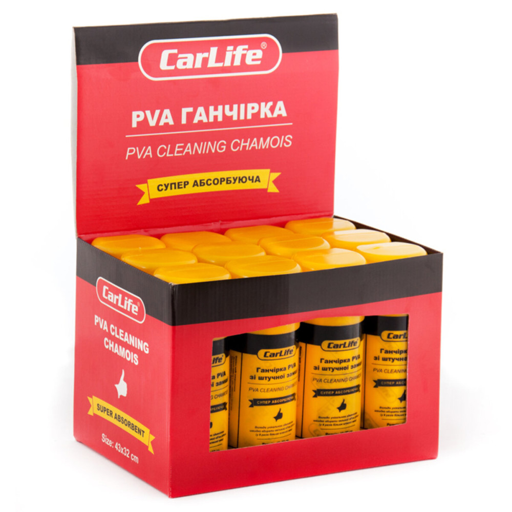 Ганчірка PVA в тубі CarLife, 43x32см