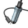 Автомобильное зарядное устройство HOCO Z49A Level single port QC3.0 18W (Micro) Metal Gray