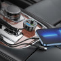FM-модулятор с зарядным устройствомом BOROFONE BC45 Prestige QC3.0 2-in-1 car BT FM transmitter with cable 18W Black