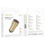 Автомобильное зарядное устройство BOROFONE BZ19 Wisdom dual port car charger Gold