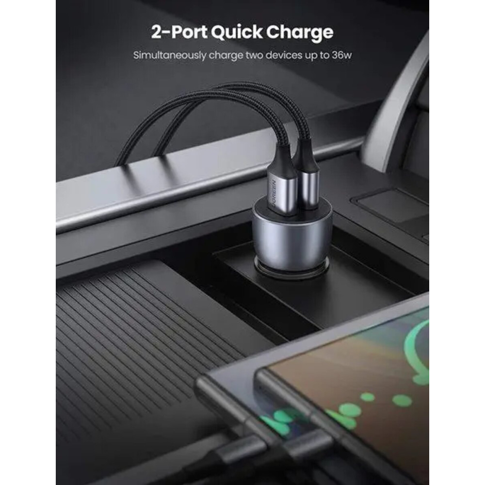 Автомобильное зарядное устройство UGREEN CD213 Fast Car Charger (Dark Blue) (UGR-10144)