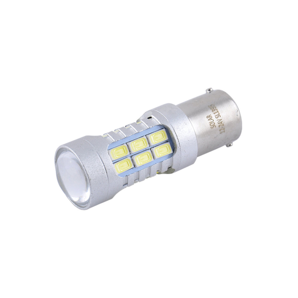 LED автолампа Solar 12-24V S25 BA15s 27SMD white, 2шт