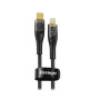 Кабель Essager Interstellar Transparent Design USB Charging Cable Type C to Lightning 1m black (EXCTL-XJ01-P)