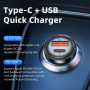 Автомобільний зарядний пристрій Essager Sunset Type-C to Lightning 20W USB Charging Cable  black (ECC2Q-WL0A)